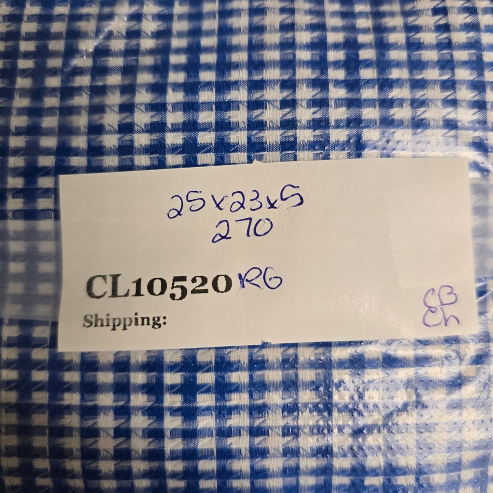 Robert Graham Men's Blue Check Button Up Shirt 2XL Tailored Fit Office Party - Picture 10 of 10